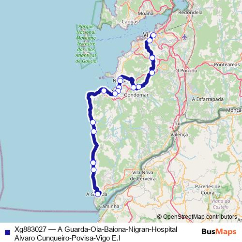 Xg883027 bus Line Map